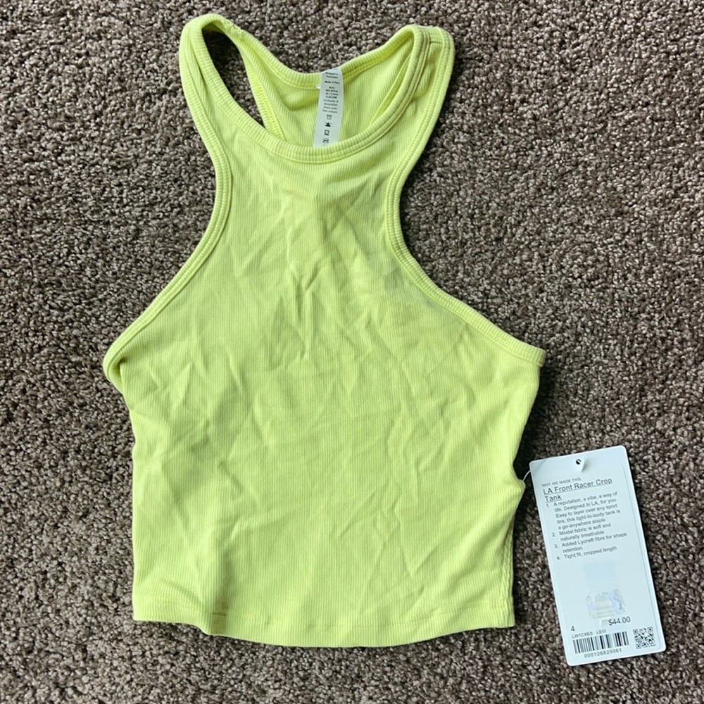 Lululemon LA Front Racer Crop Tank